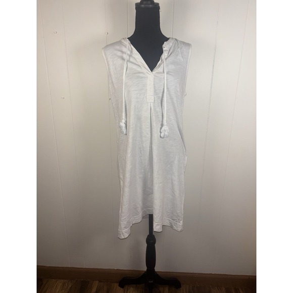 Vineyard Vines Dresses & Skirts - vineyard vines sleeveless white cotton dress casual shirt dress tunic‎ medium
